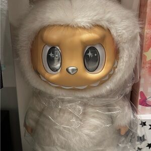 Furry Monster Plush Toy - Cream and Gold